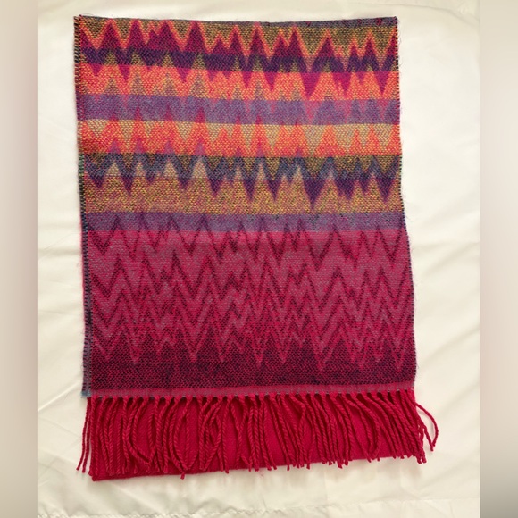 Accessories - Colorful Zigzag Patterned Scarf